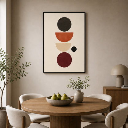 Quiet Balance Bauhaus Floating Frame Wall Art - 02b