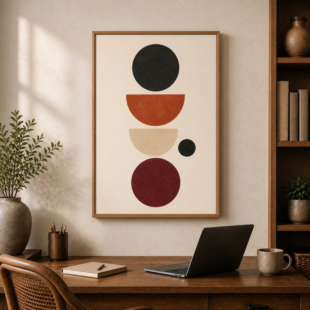 Quiet Balance Bauhaus Floating Frame Wall Art - 05