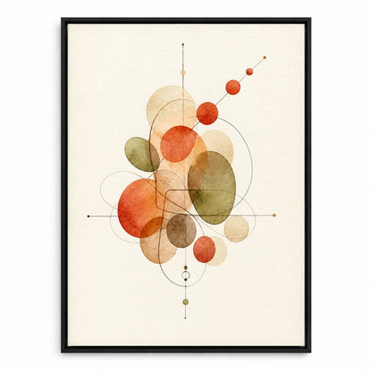 Earthbound Rhythm Abstract Floating Frame Wall Art - 01