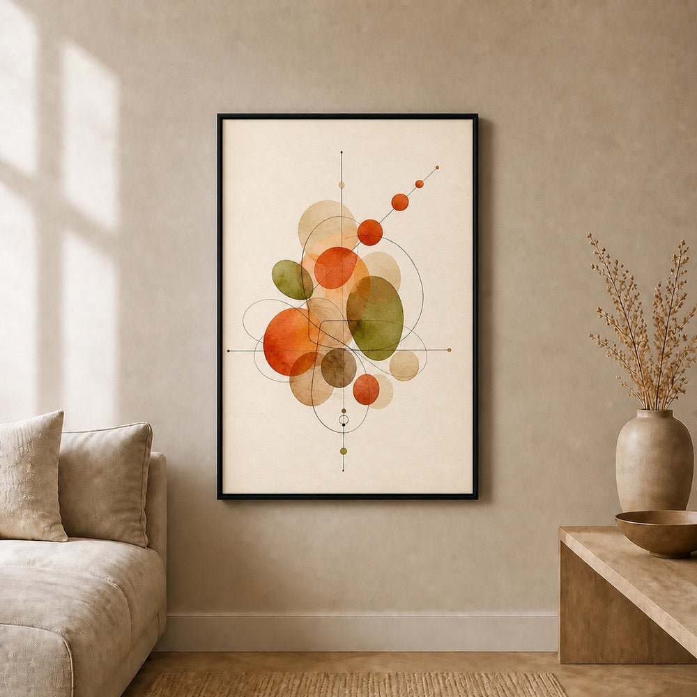 Earthbound Rhythm Abstract Floating Frame Wall Art - 02