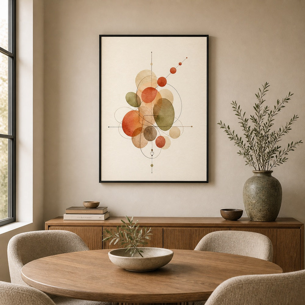 Earthbound Rhythm Abstract Floating Frame Wall Art - 02b