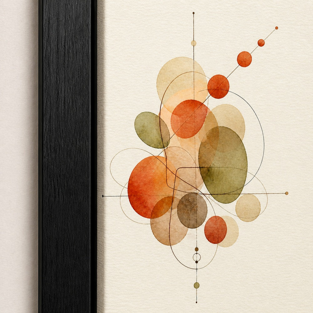 Earthbound Rhythm Abstract Floating Frame Wall Art - 03
