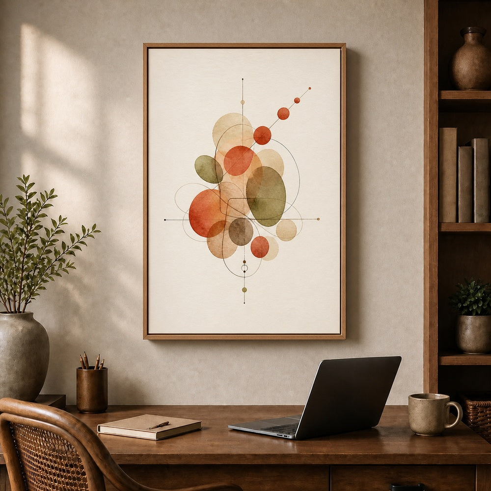 Earthbound Rhythm Abstract Floating Frame Wall Art - 05