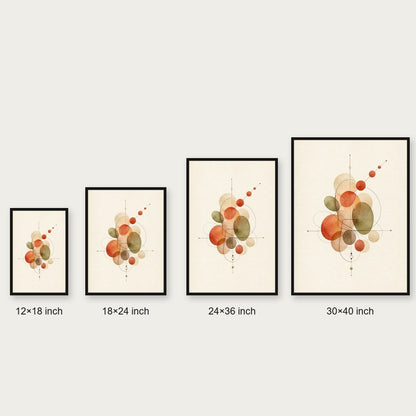 Earthbound Rhythm Abstract Floating Frame Wall Art - 06