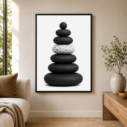 Seven Stone Zen Balance Floating Frame Wall Art - 02