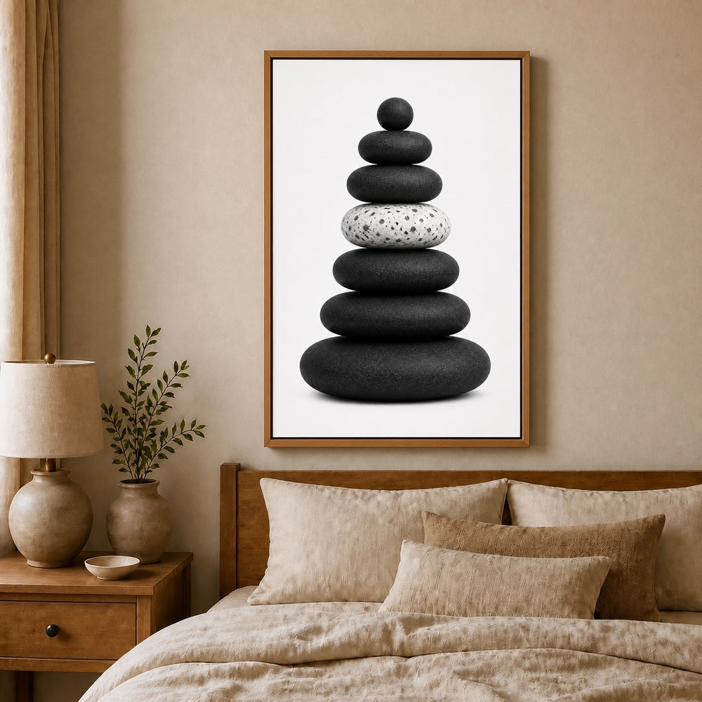 Seven Stone Zen Balance Floating Frame Wall Art - 04
