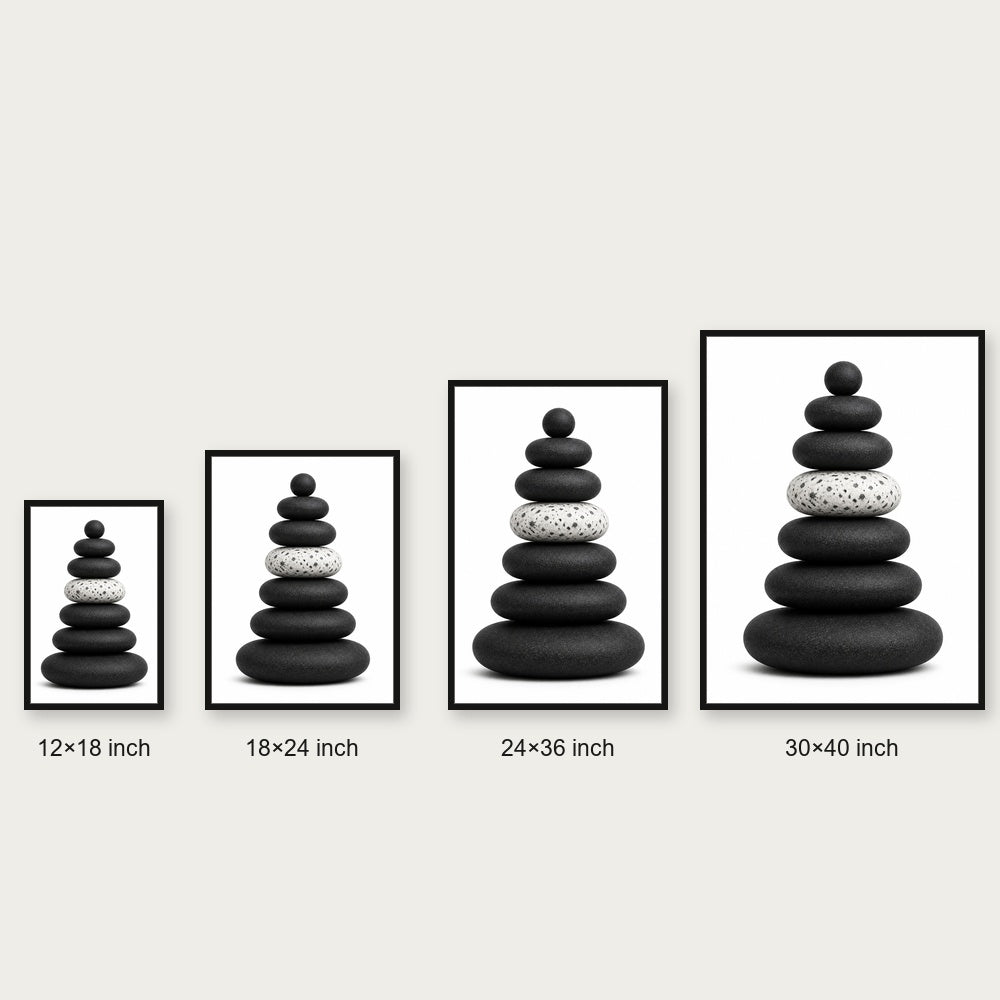 Seven Stone Zen Balance Floating Frame Wall Art - 06