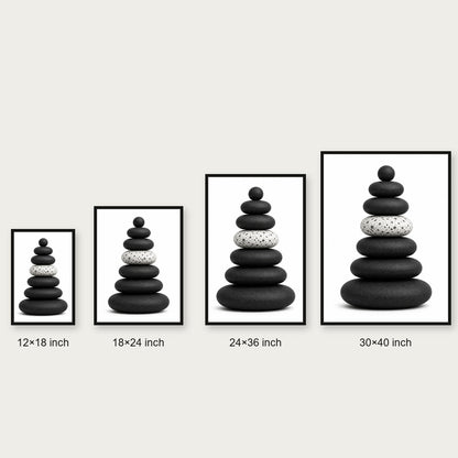 Seven Stone Zen Balance Floating Frame Wall Art - 06