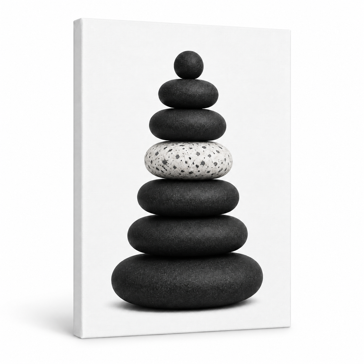 Seven Stone Zen Balance Floater Frame Canvas Wall Art | frameless stretched canvas SKU