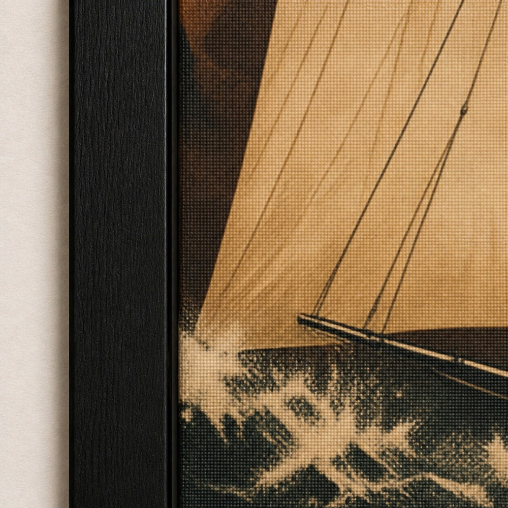 Twin Mast Voyage Vintage Floating Frame Wall Art - 03