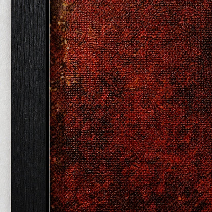 Industrial Gold Red Three Circles Floating Frame Wall Art - 03