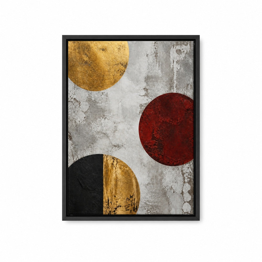 Industrial Zigzag Three Circles Floating Frame Wall Art - 01