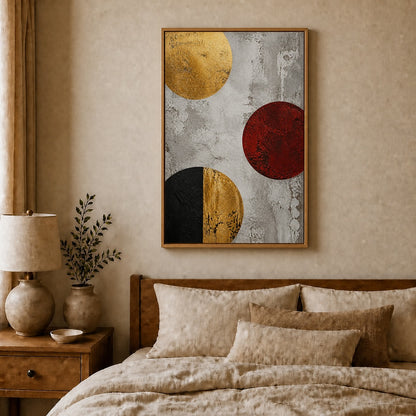 Industrial Zigzag Three Circles Floating Frame Wall Art - 04