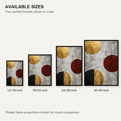 Industrial Zigzag Three Circles Floating Frame Wall Art - 06