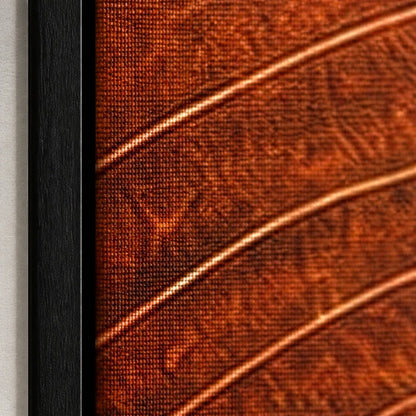 Terracotta Tree Ring Geometry Floating Frame Wall Art - 03