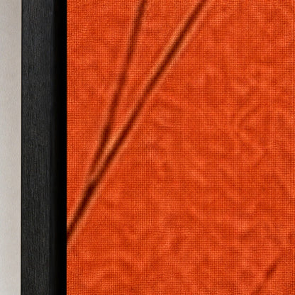 Navy Terracotta Three Leaves Floating Frame Wall Art - 03