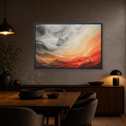 Apocalyptic Abstract Landscape Floating Frame Wall Art - 02b