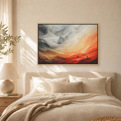 Apocalyptic Abstract Landscape Floating Frame Wall Art - 04