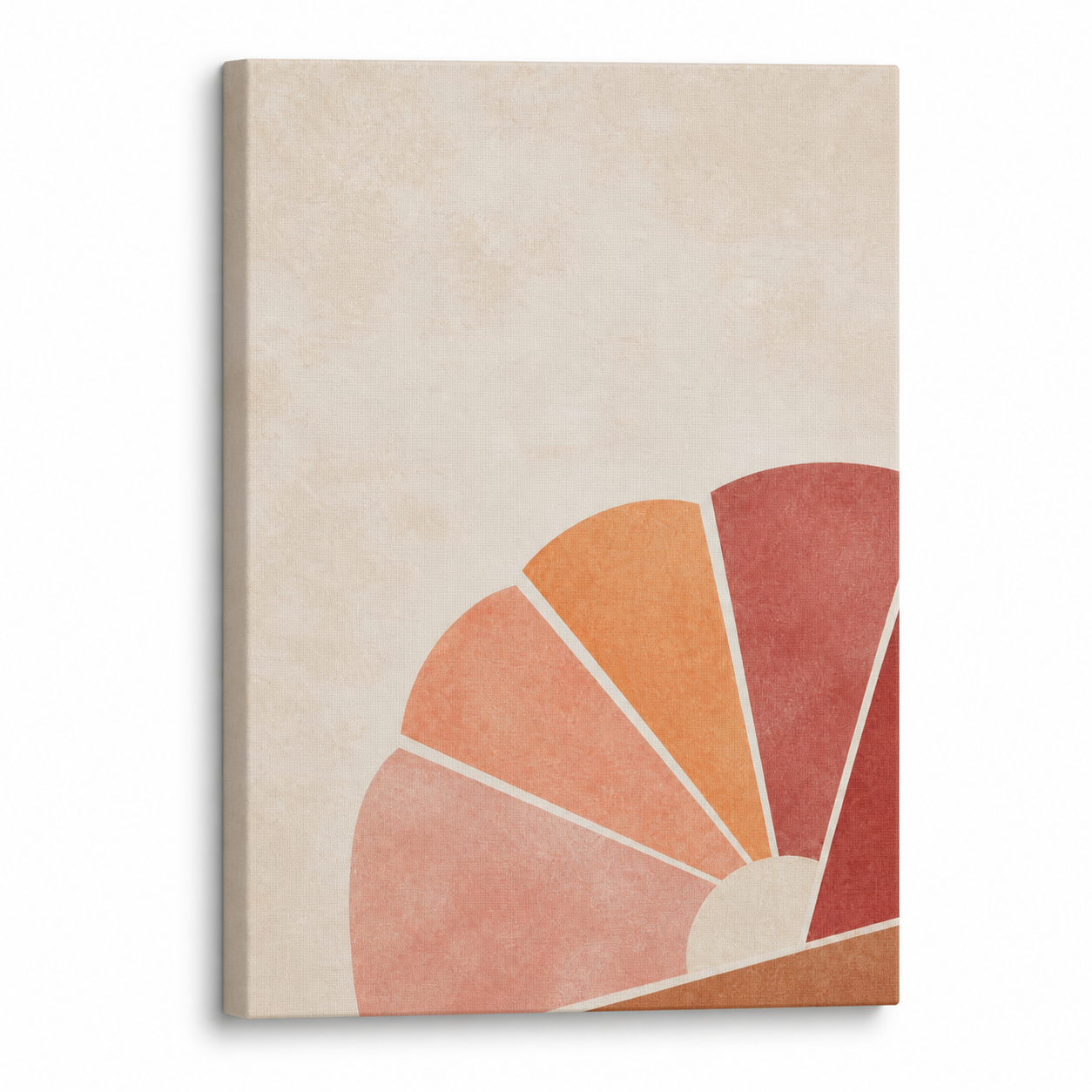 Burgundy Amber Neo Deco Abstract Floater Frame Canvas Wall Art | Stretched Canvas SKU