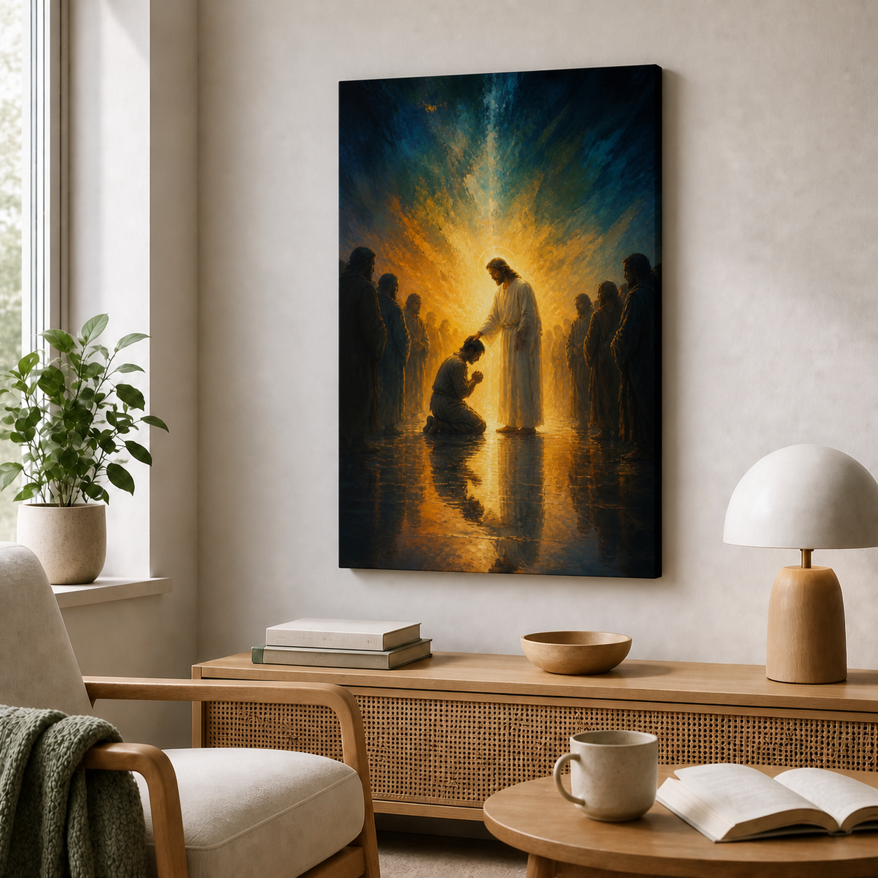 divine-healing-and-blessing-christian-wall-art | frameless-24x36-wall-scene
