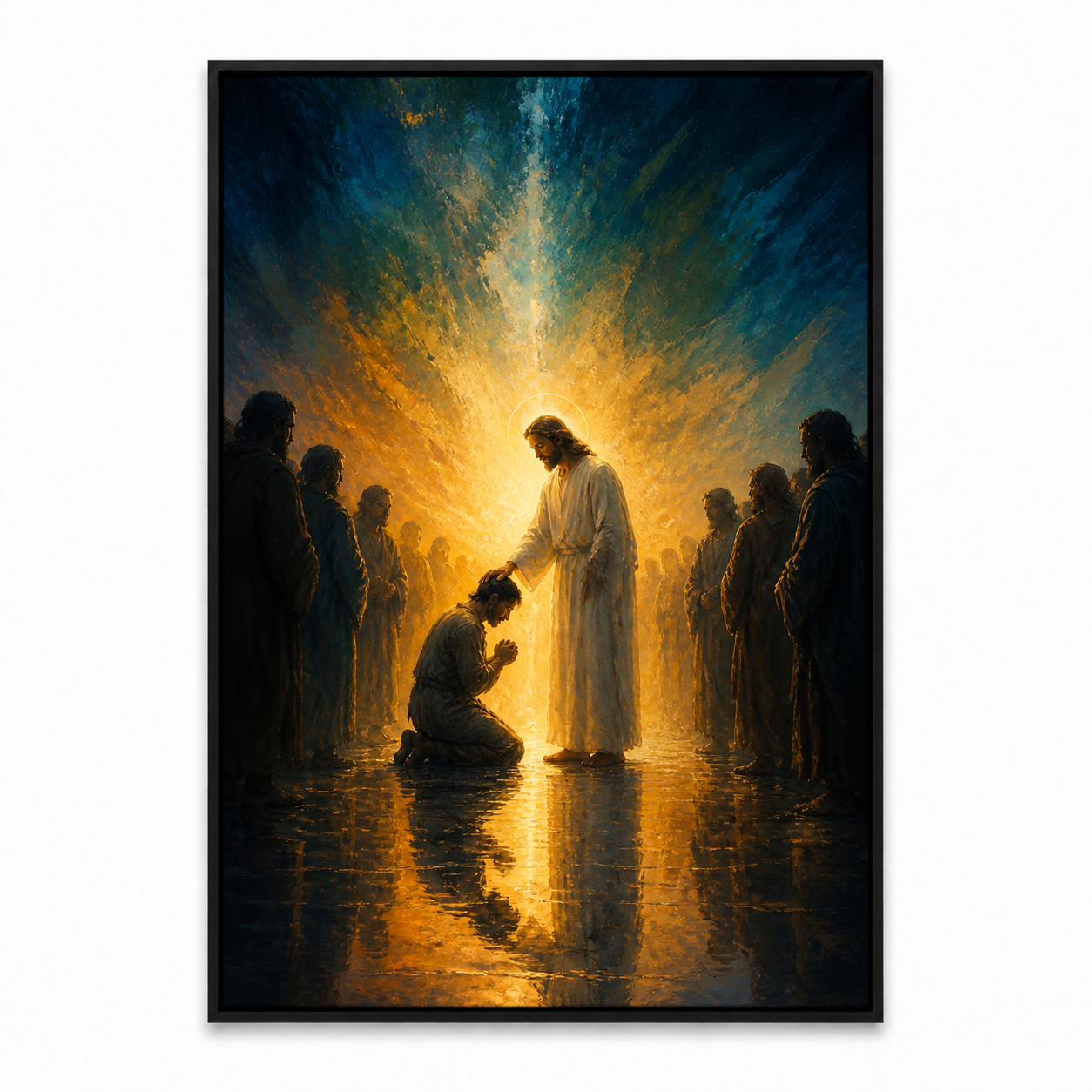 divine-healing-and-blessing-christian-wall-art | black-frame-sku