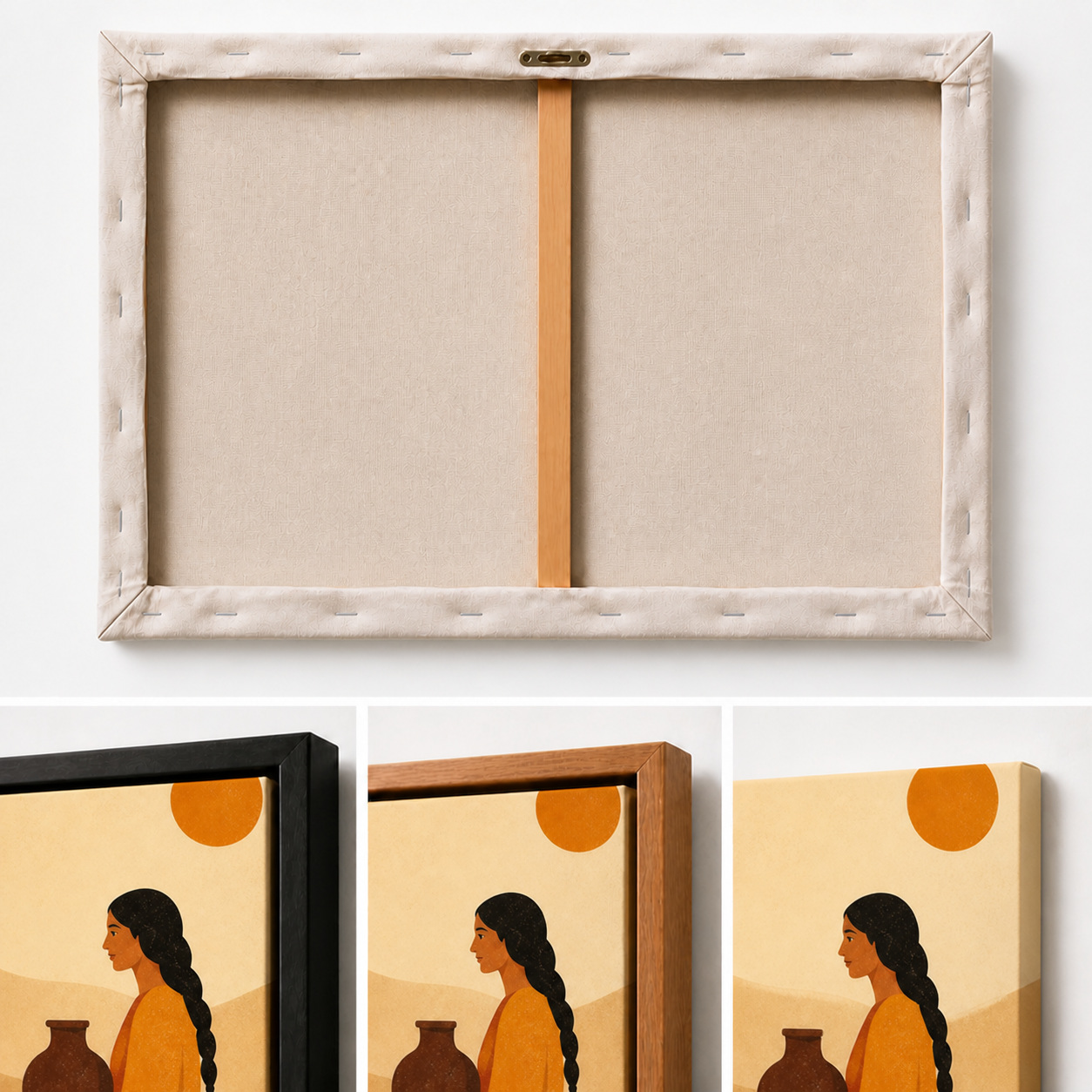 jesus-and-the-samaritan-woman-wall-art | three-finish-detail
