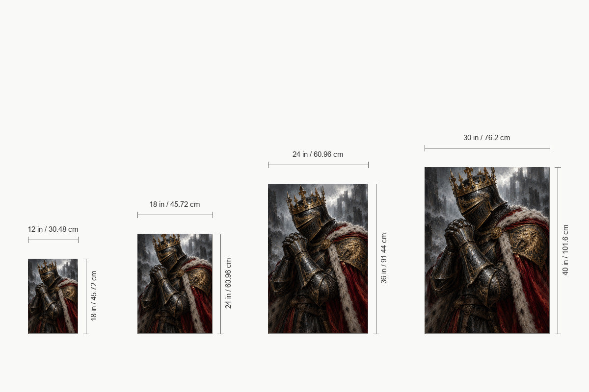 Praying Fallen King Knight — size comparison guide | AUSJOJO