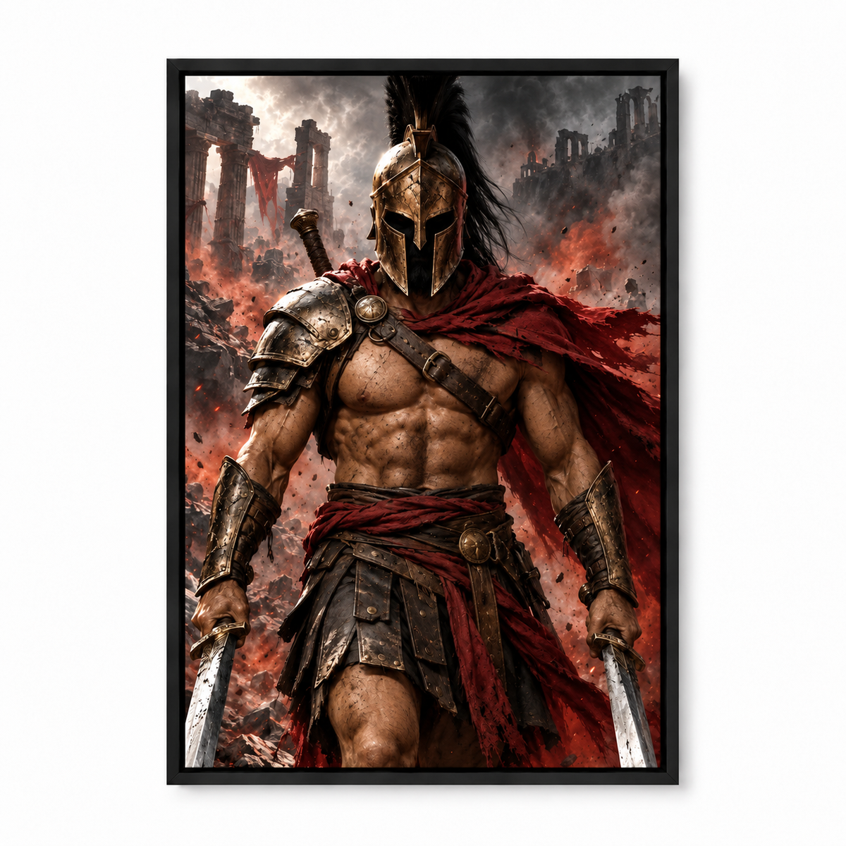 Advancing Bronze Helmet Warrior — Black Frame finish product view | AUSJOJO
