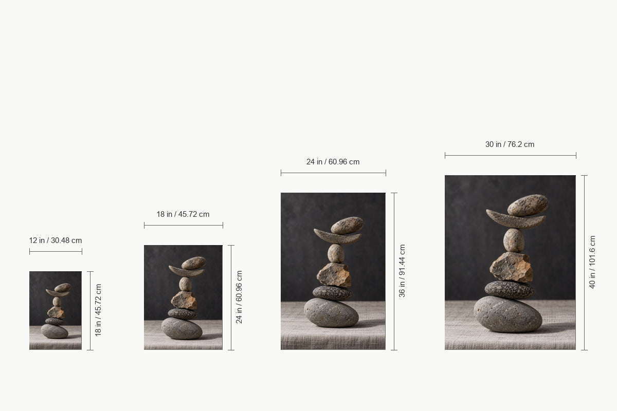 Six Balancing Stones Photo — size comparison guide | AUSJOJO