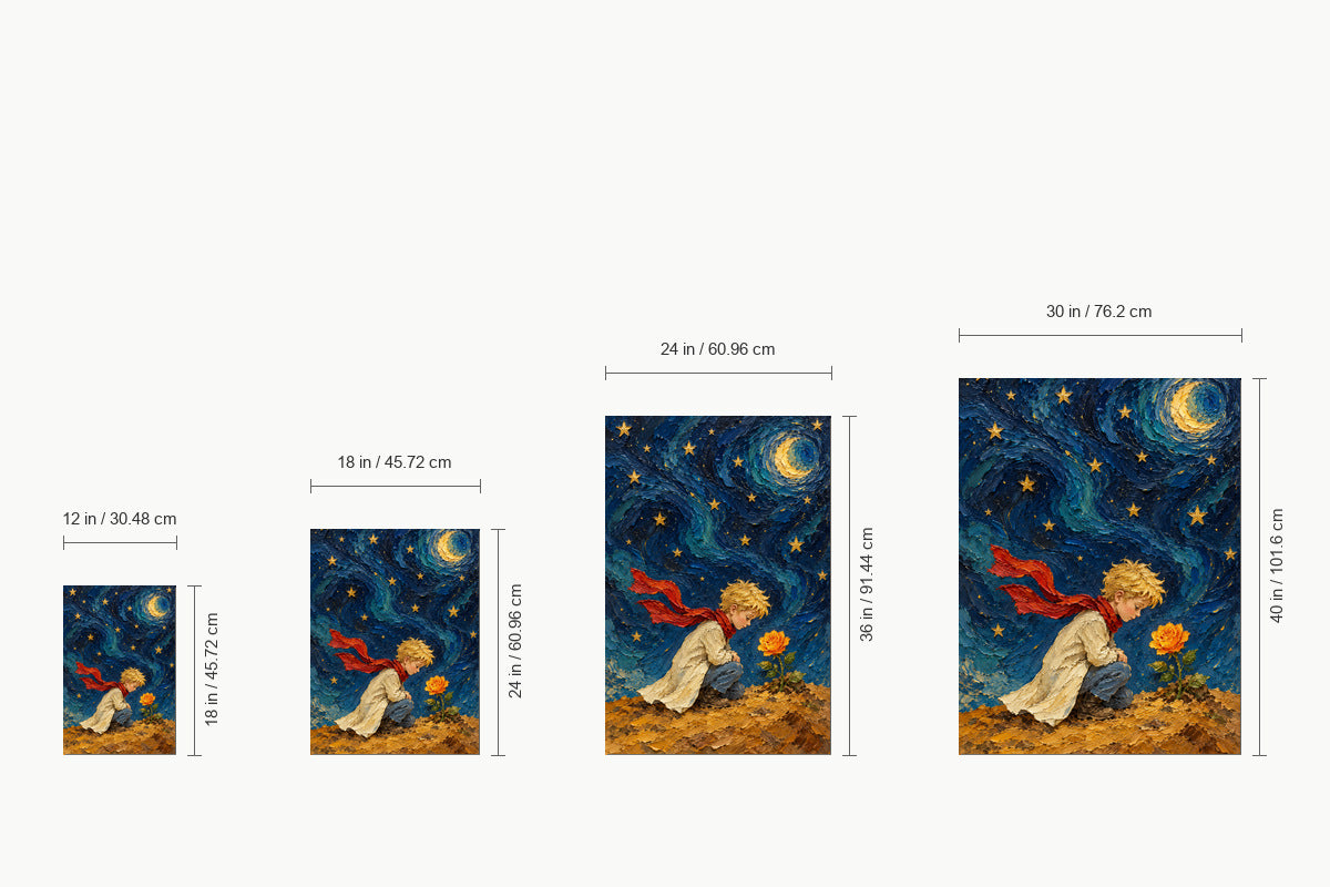 Night Boy and Rose Impasto — size comparison guide | AUSJOJO