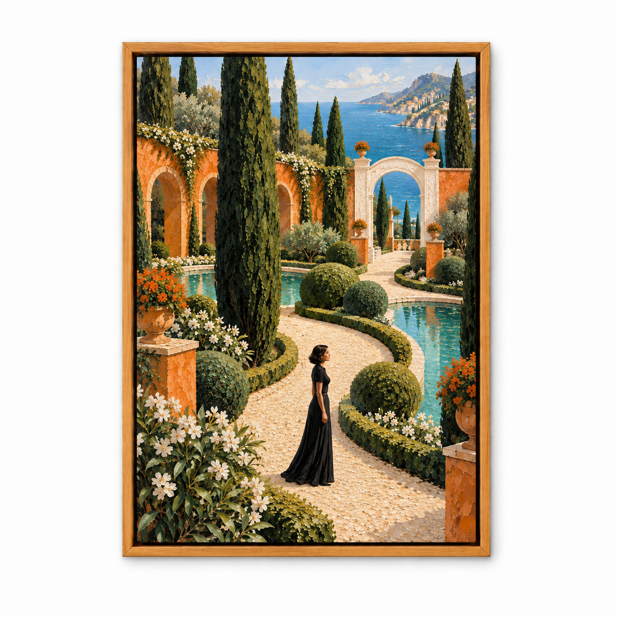 Mediterranean Garden Woman — Brown Frame finish product view | AUSJOJO