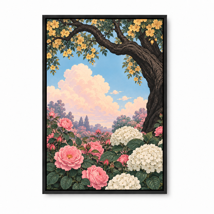 Old Tree Floral Arch — Black Frame finish product view | AUSJOJO