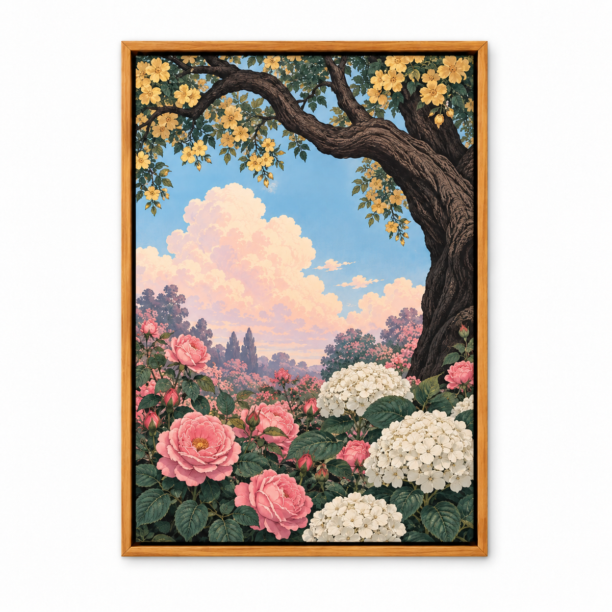 Old Tree Floral Arch — Brown Frame finish product view | AUSJOJO