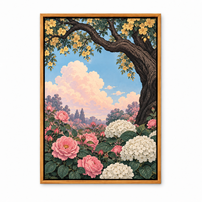 Old Tree Floral Arch — Brown Frame finish product view | AUSJOJO