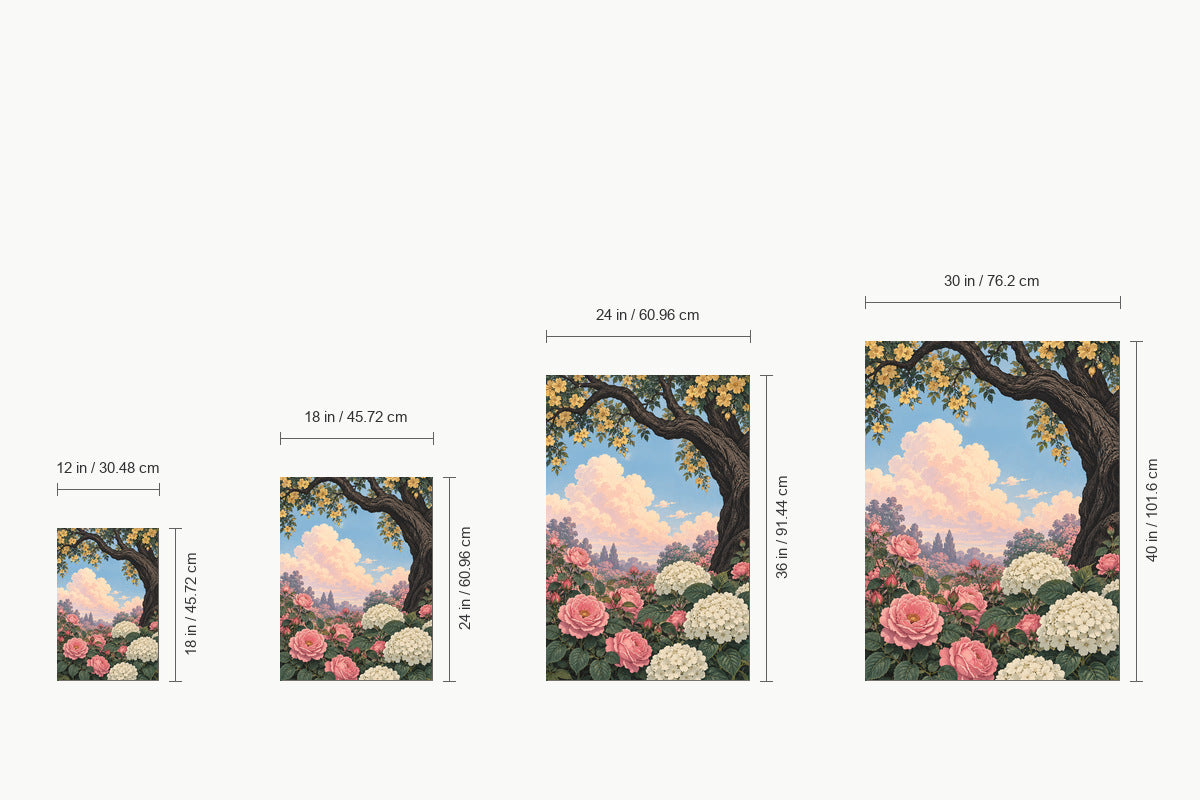 Old Tree Floral Arch — size comparison guide | AUSJOJO