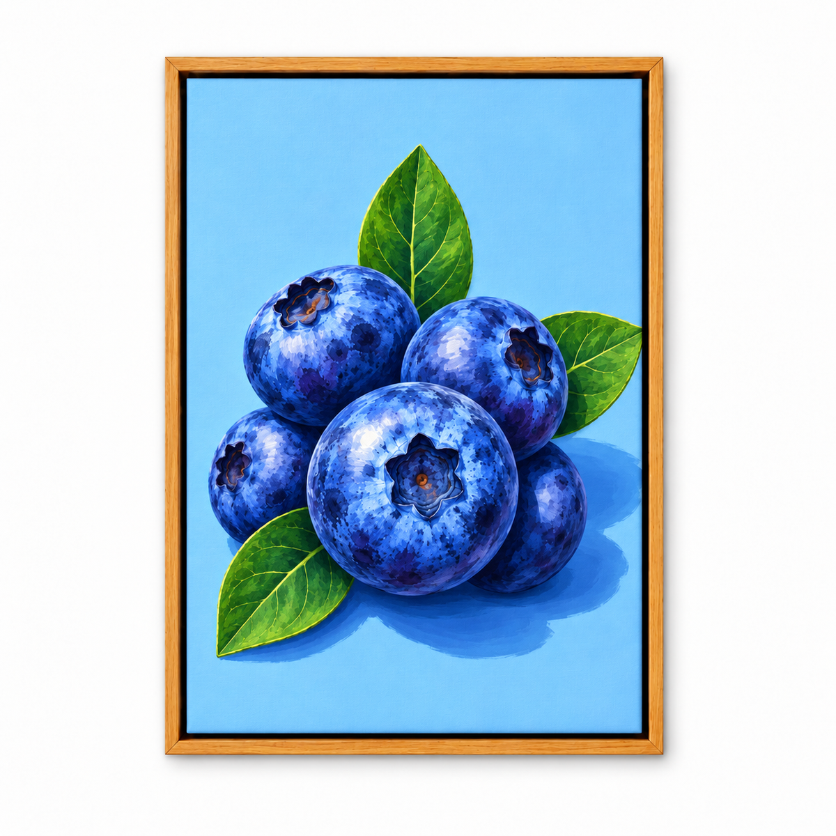 Blueberry Cluster Botanical — Brown Frame finish product view | AUSJOJO
