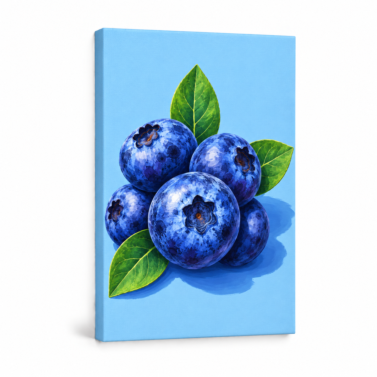 Blueberry Cluster Botanical — Stretched Canvas product view | AUSJOJO