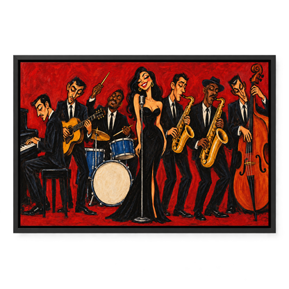 Red Jazz Ensemble — Black Frame finish product view | AUSJOJO