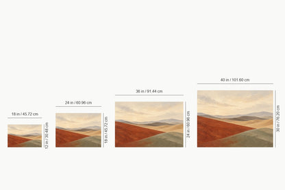 Terracotta and Sage Dunes — size comparison guide | AUSJOJO