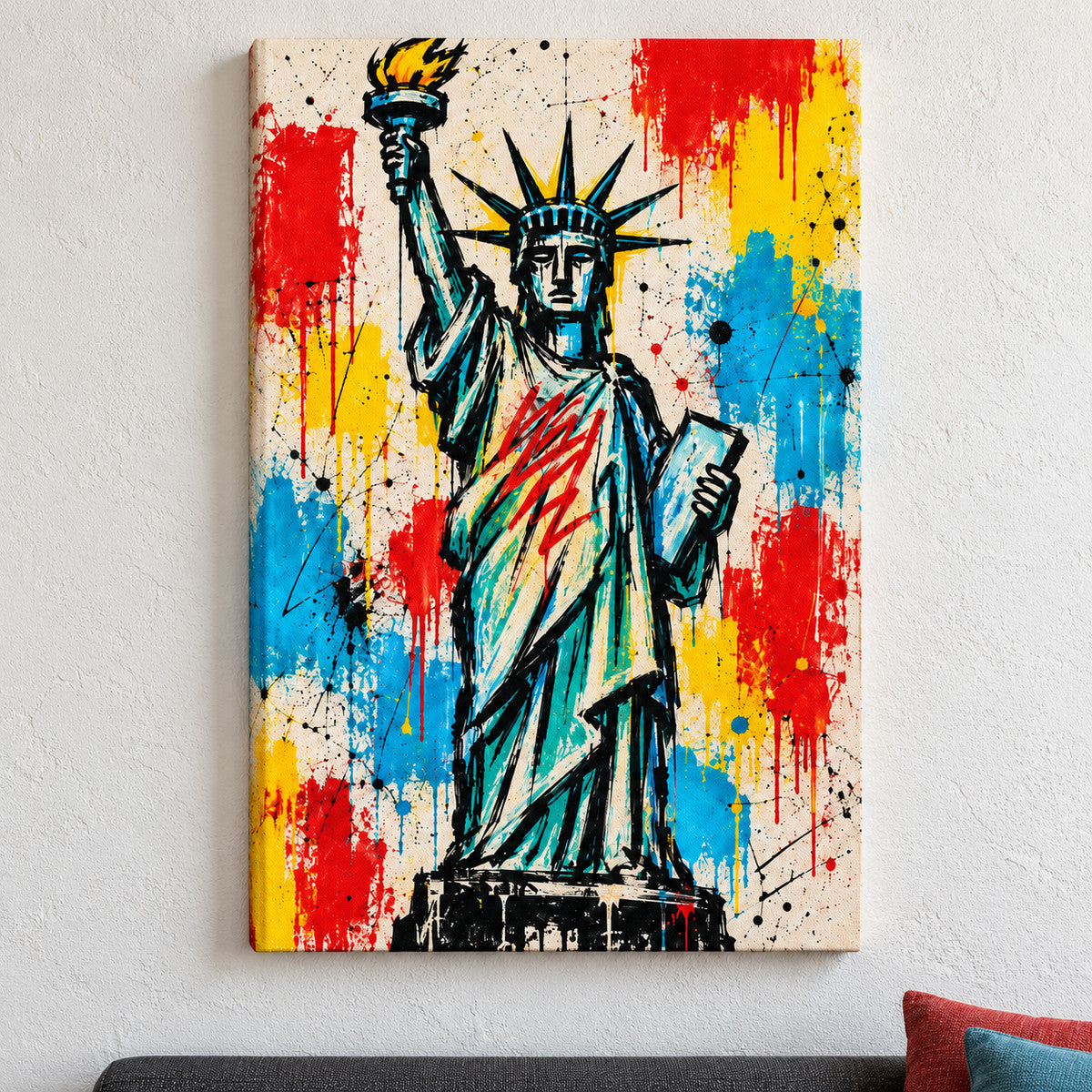 Graffiti Statue of Liberty — framed artwork main view | AUSJOJO