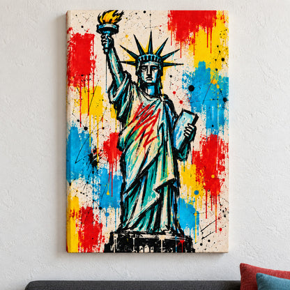 Graffiti Statue of Liberty — framed artwork main view | AUSJOJO