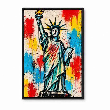 Graffiti Statue of Liberty — Black Frame finish product view | AUSJOJO