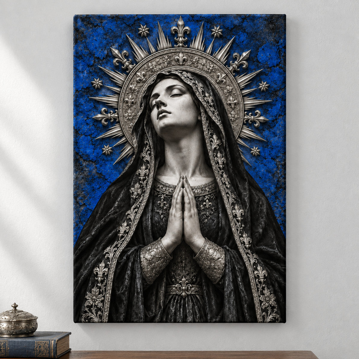 Blue Gothic Madonna — framed artwork main view | AUSJOJO