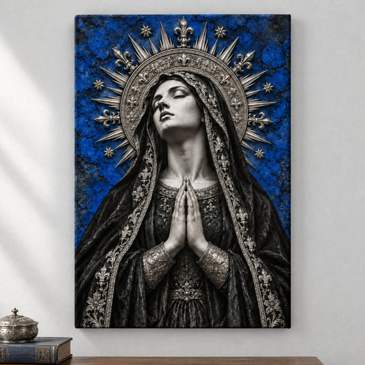 Blue Gothic Madonna — framed artwork main view | AUSJOJO