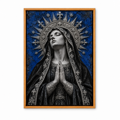 Blue Gothic Madonna — Brown Frame finish product view | AUSJOJO