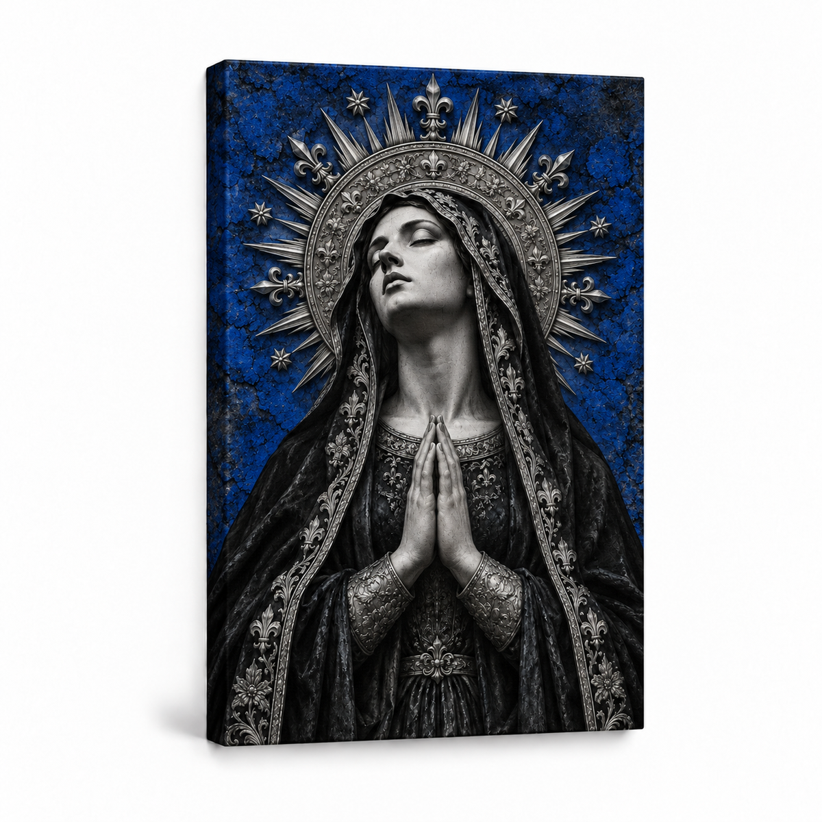 Blue Gothic Madonna — Stretched Canvas product view | AUSJOJO