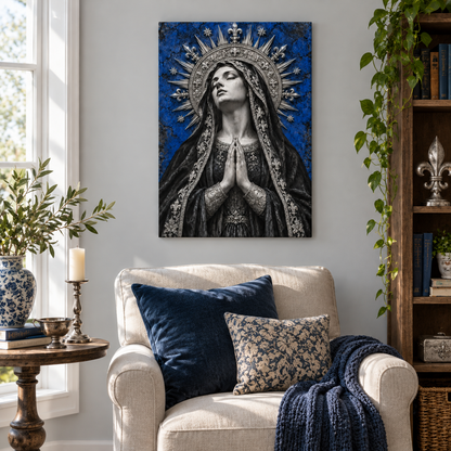 Blue Gothic Madonna — Brown Frame room scene | AUSJOJO