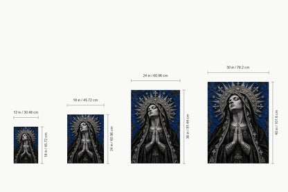 Blue Gothic Madonna — size comparison guide | AUSJOJO