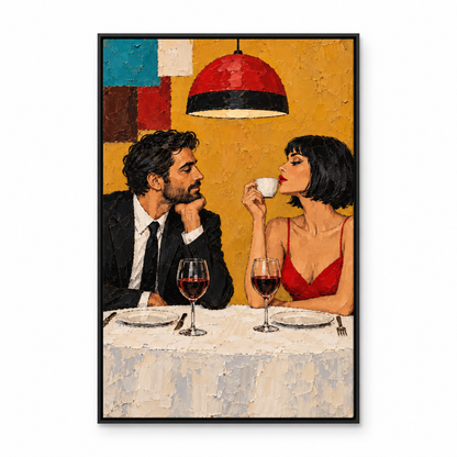 Romantic Restaurant Date — Black Frame finish product view | AUSJOJO