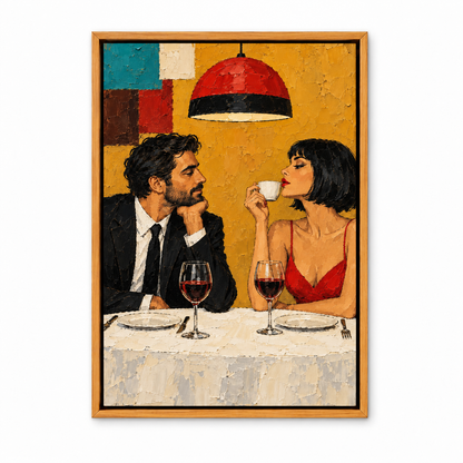 Romantic Restaurant Date — Brown Frame finish product view | AUSJOJO